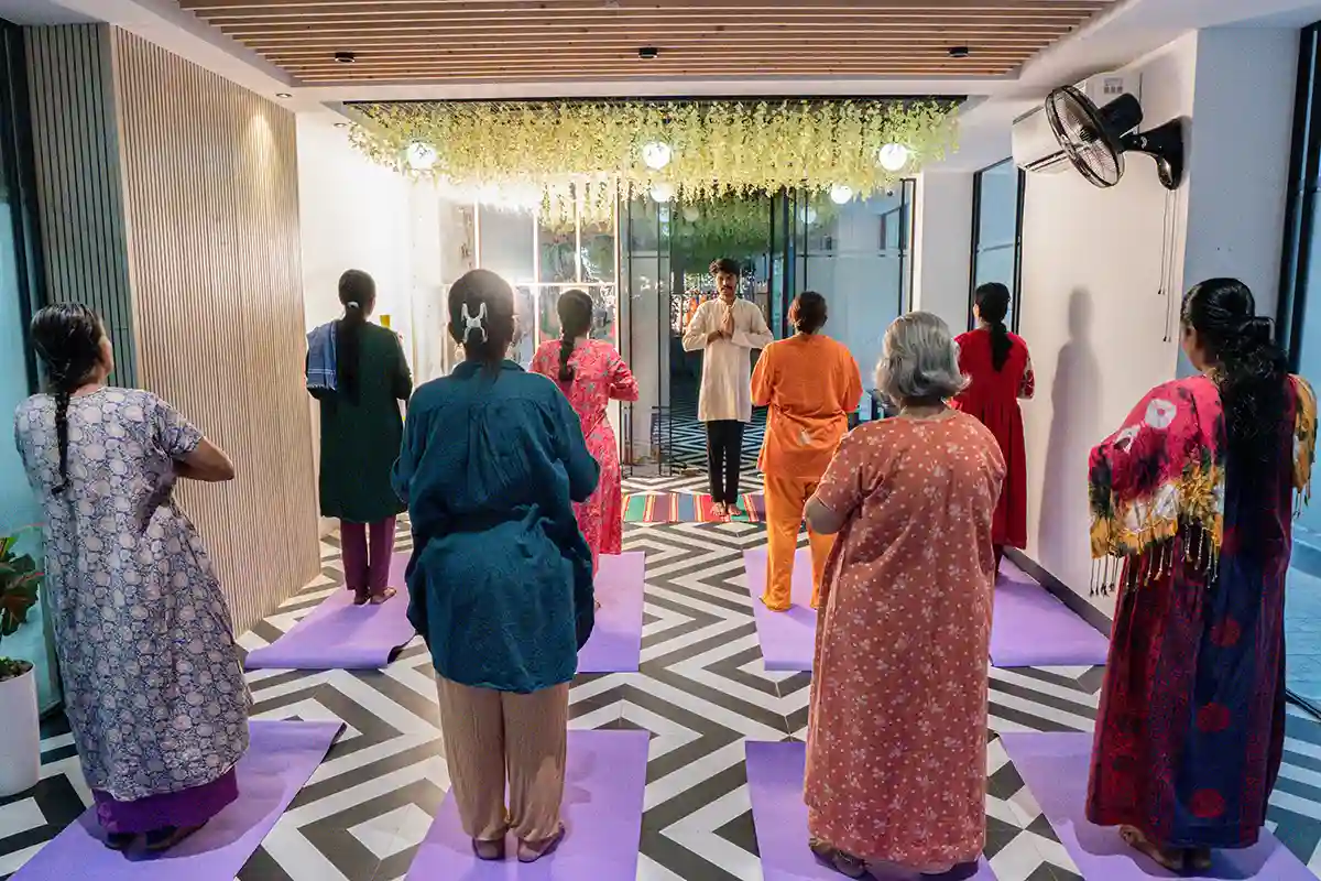 yoga session at Rehab Centre in Chennai