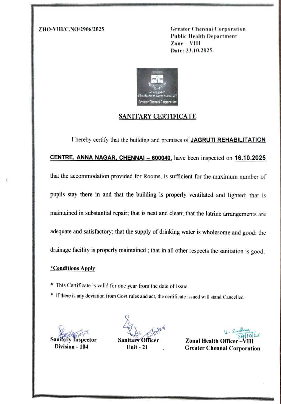 Sanitary Certificate