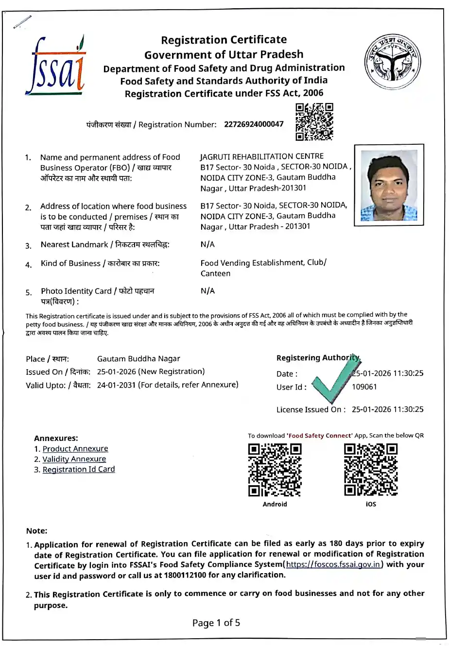 FSSAI Registration Certificate